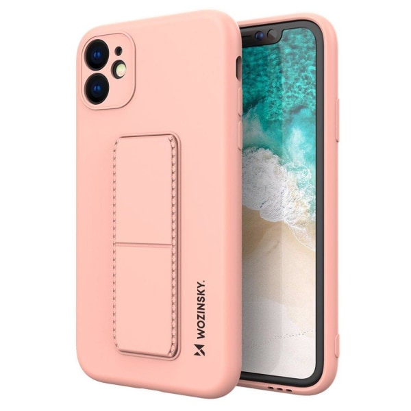 Wozinsky Kickstand silikonikotelo iPhone 11 Pro - vaaleanpunainen Pink