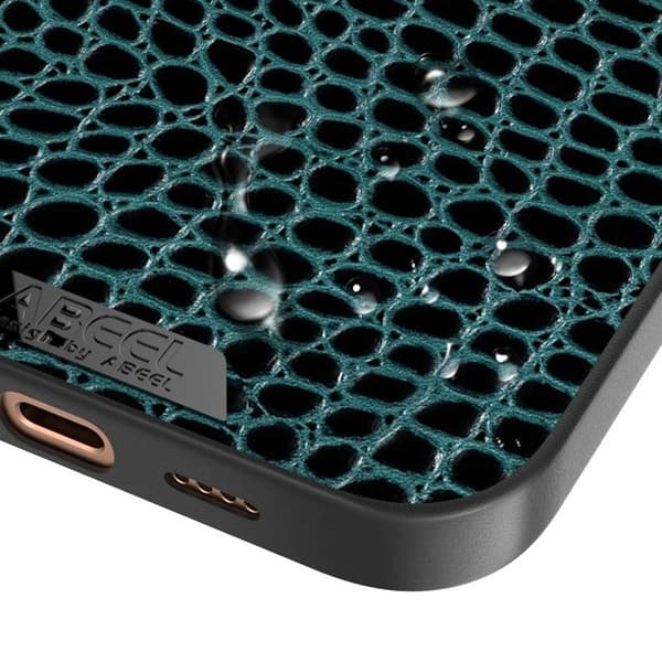 ABEEL Mobilskal till iPhone 16 MagSafe Kompatibel Äkta Läder Röd