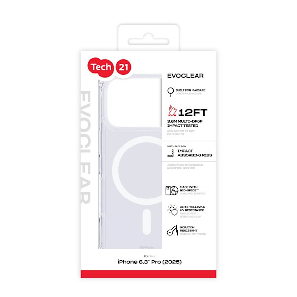 Tech21 Evo Clear MagSafe Apple iPhone 17 Pro Transparent