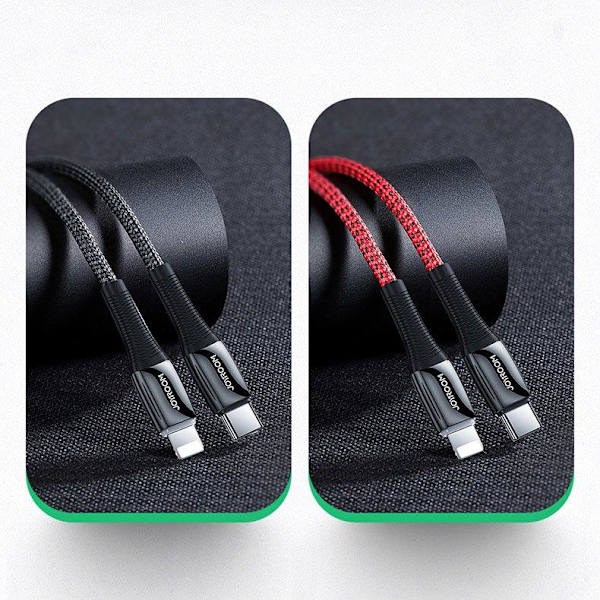 Joyroom Lightning Kabel USB-C 20W 2.4A 1.2m - Röd Röd