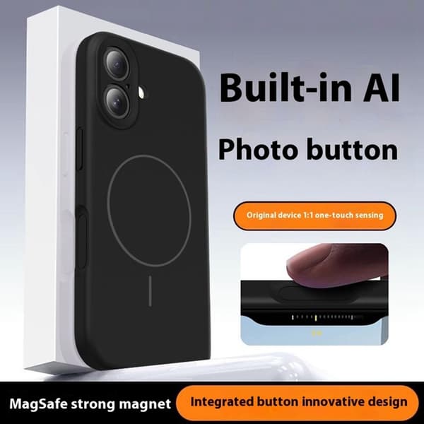 Mobilskal till iPhone 16 Magafe med Camera Touch Control - Svart Svart