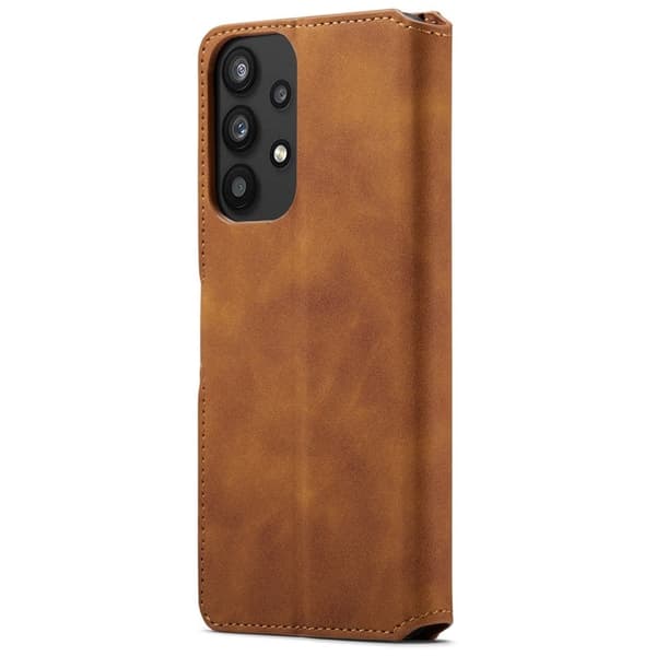 DG.MING Samsung Galaxy A33 5G Konstläder Plånboksfodral Retro Brun