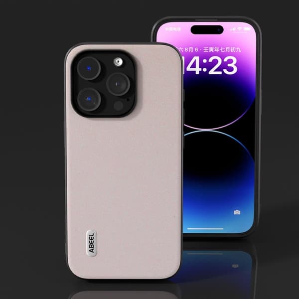 ABEEL Mobilskal till iPhone 14 Pro Glitter PU Läder Anti-rep - Vit