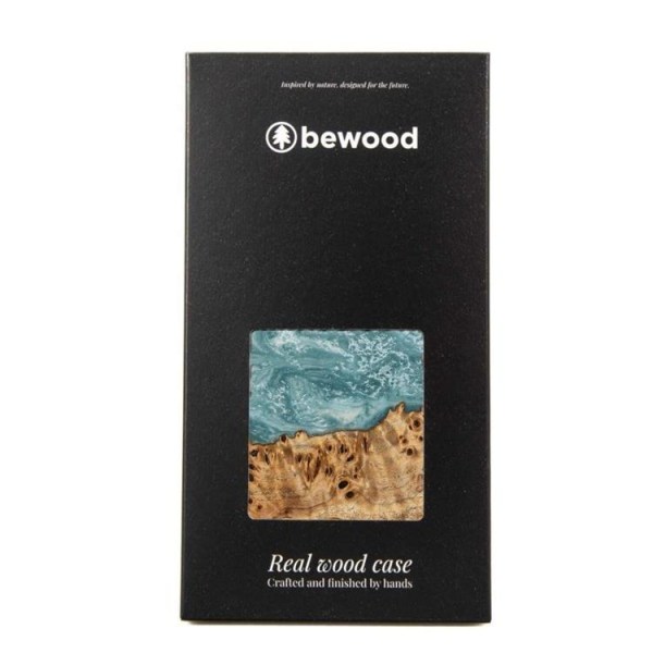 Bewood iPhone 13 Mini -matkapuhelimen suojakuori, ainutlaatuinen Uranus - valkoinen/sininen
