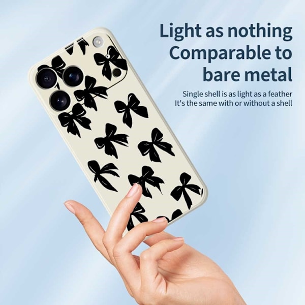Mobilskal till iPhone 17 Pro Bow Pattern Printing Straight - Beige Beige