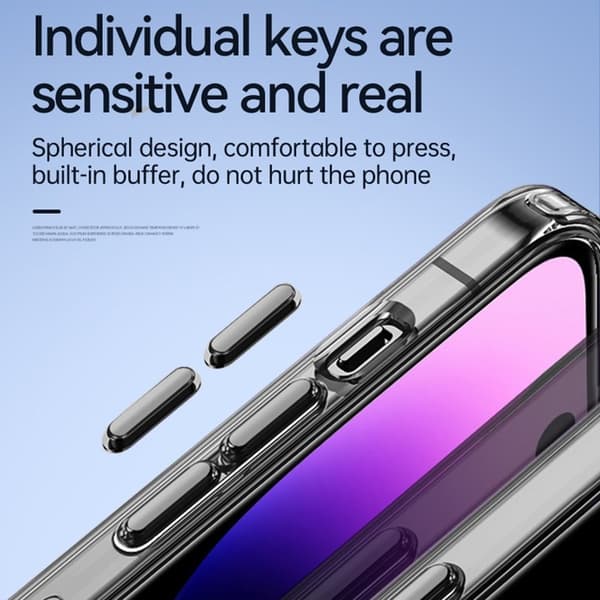 SULADA Crystal Steel Serie Mobilskal till iPhone 15 Pro TPU+Glas Transparent Blå