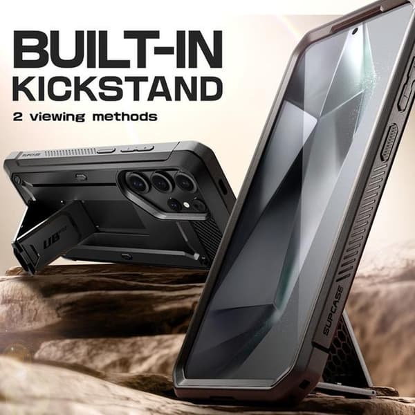 SupCase telefontaske til Galaxy S25 Ultra Unicorn Beetle Pro 2-sæt Svart