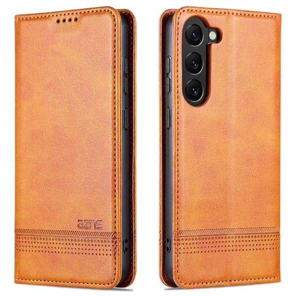 AZNS Samsung Galaxy S24+ Plånboksfodral Konstläder - Scratch-resistant - Brun
