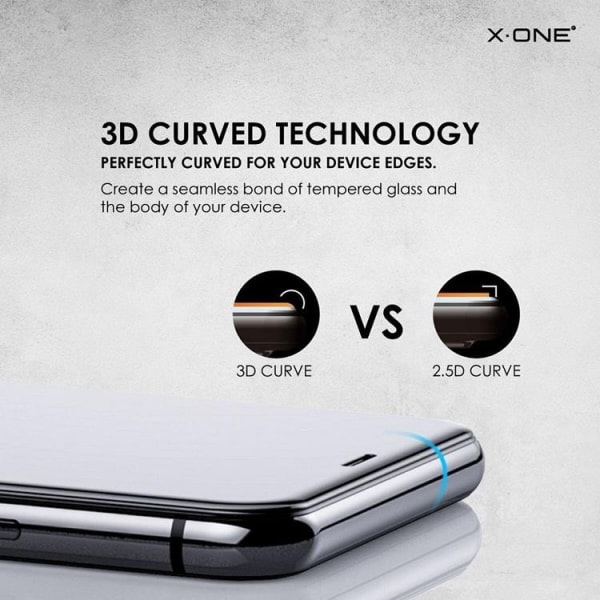X-One iPhone 15 Plus karkaistu lasi näytönsuoja Matta - musta