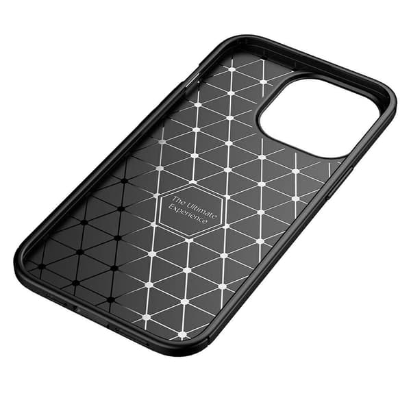 Kulfiber Mobilcover til Apple iPhone 13 Pro - Sort Black