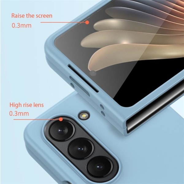 Galaxy Z Fold 5 Mobilcover Anti-Scratch - Lyseblå