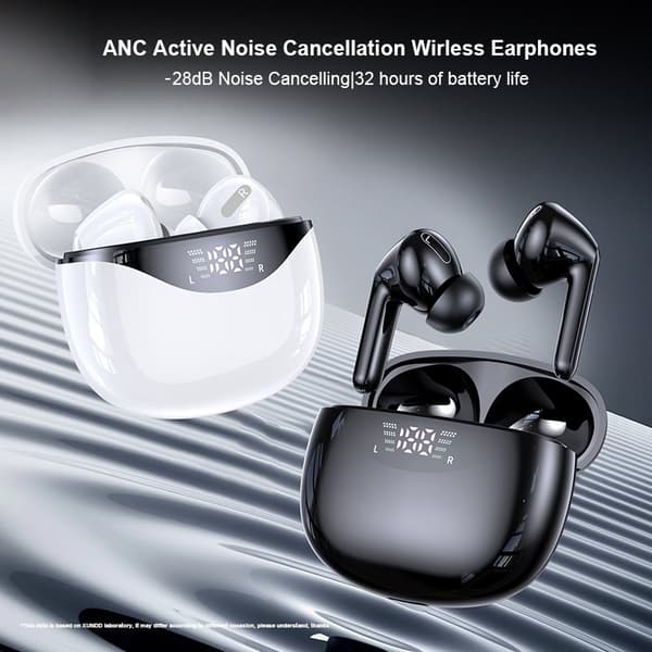 XUNDD X28 TWS Bluetooth Hörlurar ANC Noise Cancelling Svart
