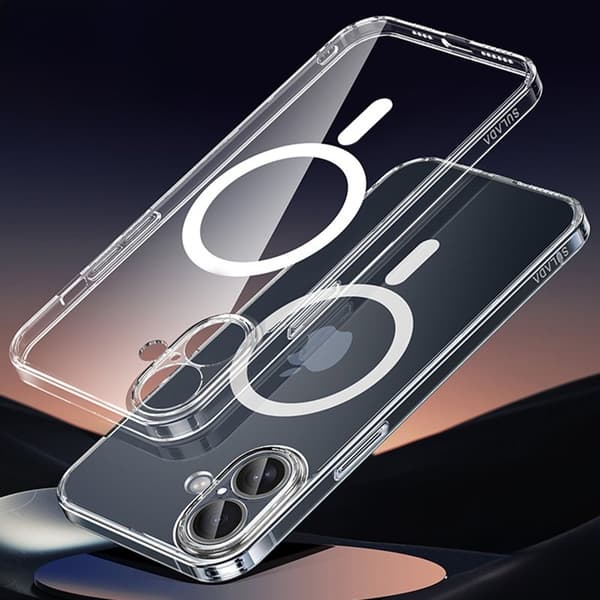 SULADA Mobilskal till iPhone 16 Plus TPU+PC med Linsskydd - Transparent
