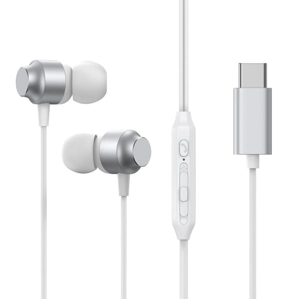 Joyroom In-Ear-hovedtelefoner USB-C - Sølv Silver