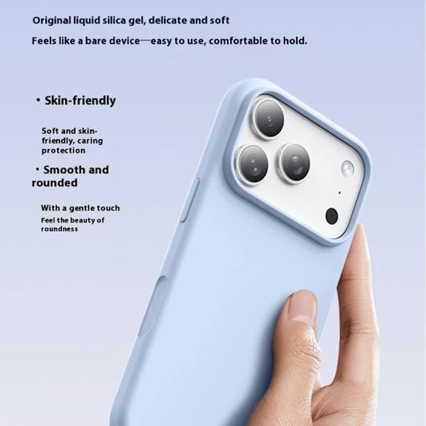 Mobilskal till iPhone 17 Pro MagSafe Ultra Thin Silicone - Cloud Blå Blå