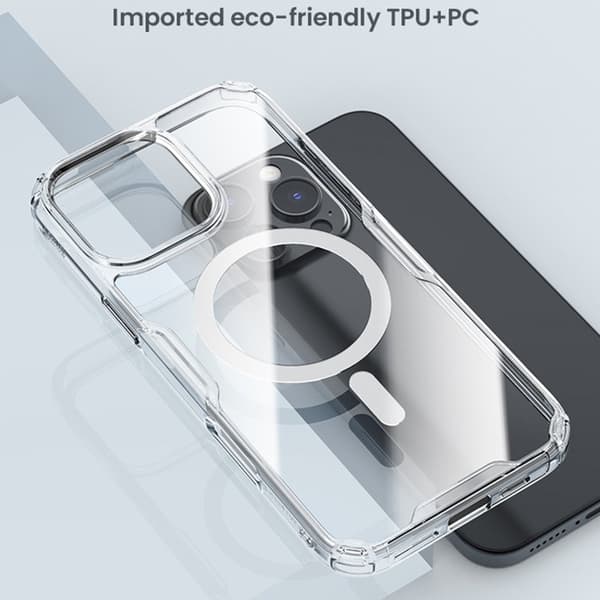 NILLKIN Pro Series Mobilskal till iPhone 16 Pro Max MagSafe TPU+PC Blå