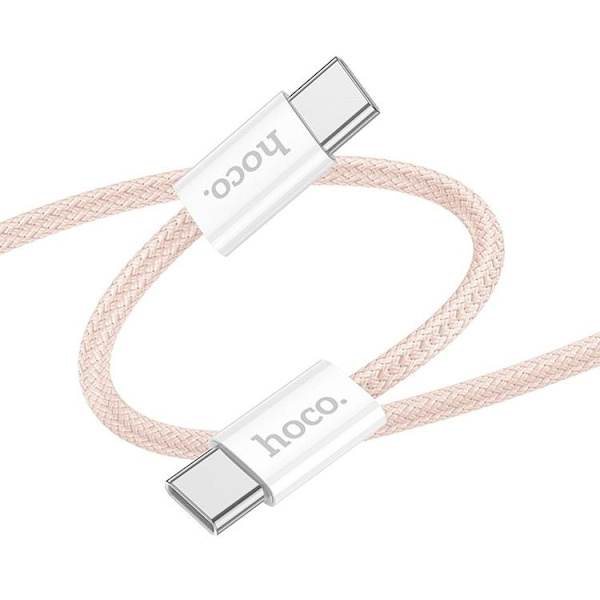 Hoco USB-C till USB-C kabel 1m 60W X104 3A - Rosa
