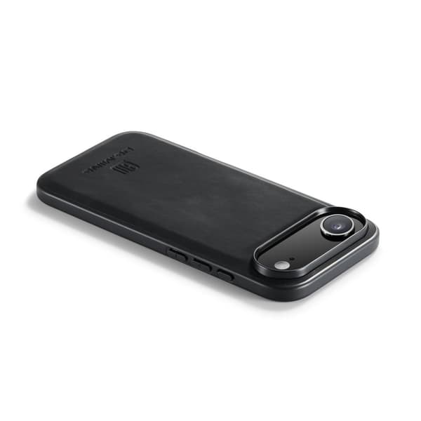 DG.MING Mobilskal till iPhone Air PU Läder Hybrid - Svart