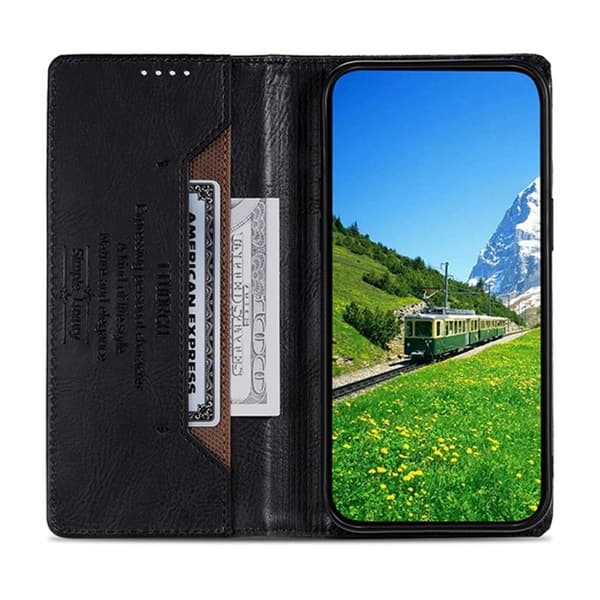 TTUDRCH Samsung Galaxy S26 Plus Plånboksfodral Konstläder RFID Skydd - Svart