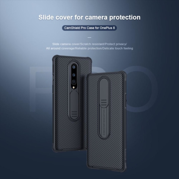 NILLKIN CamShield Mobilskal OnePlus 8 - Svart Svart
