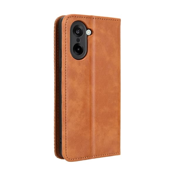 OnePlus Nord CE5 5G Plånboksfodral Retro Texture Konstläder Brun