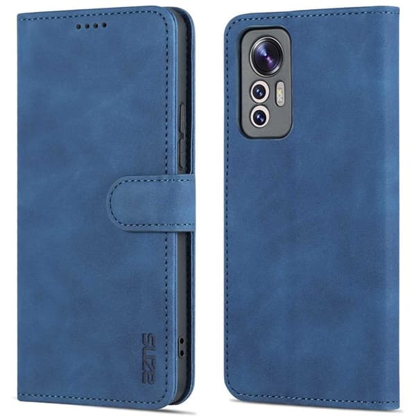 AZNS Xiaomi 12 Lite 5G Plånboksfodral Konstläder - Blå