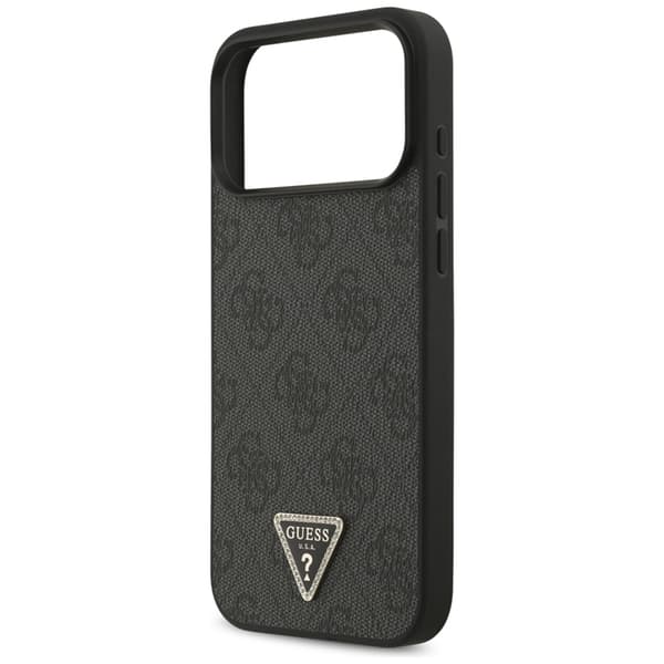 Guess Mobilskal För iPhone 18 Pro/17 Pro Magsafe Läder 4G Triangel Strass