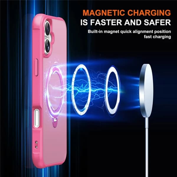 Mobilskal till iPhone 17 MagSafe Kickstand TPU + PC - Rosa Rosa