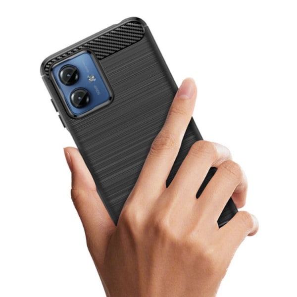 Motorola G14 matkapuhelimen kotelo Hiilisilikoni - musta