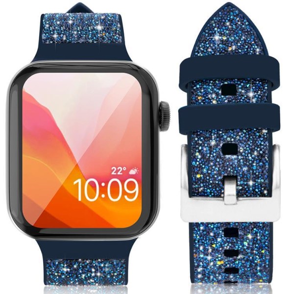 Kingxbar Silikone Crystal Band Apple Watch 6/5/4/3/2 40m Blue