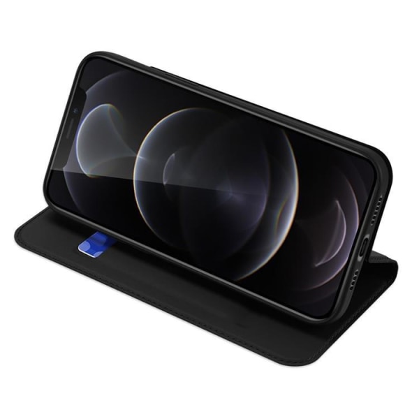 Dux Ducis Skin -sarjan lompakkokotelo iPhone 12 Pro Max - musta