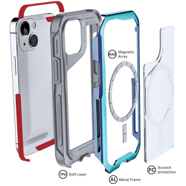 Ghostek Magsafe Atomic Slim Skal iPhone 13 mini - Blå