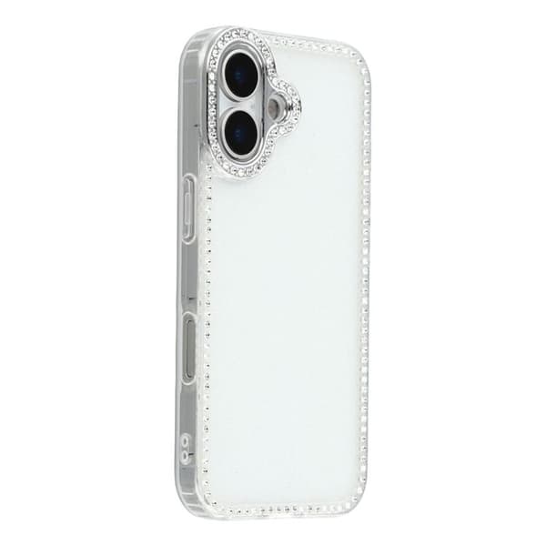 Mobilskal till iPhone 17 Rhinestone Edge - Glitter Transparent Transparent