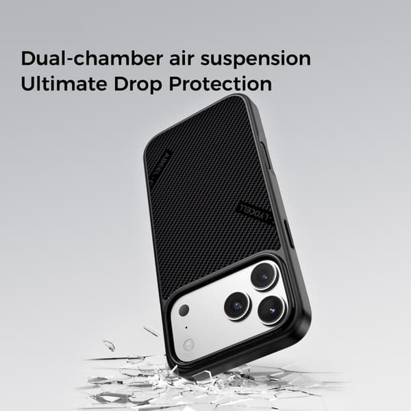 ABEEL CF-Lyocell Series Mobilskal till iPhone 17 Pro MagSafe Svart