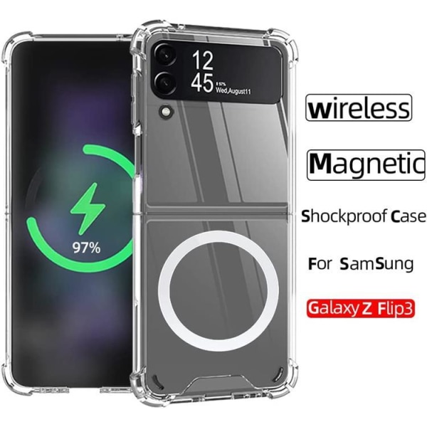 BOOM Galaxy Z Flip 4 Skal Magsafe Shockproof - Clear