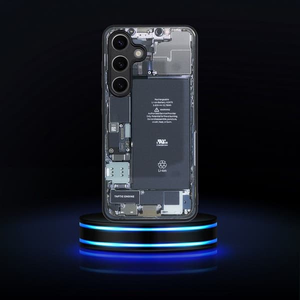 Telefonetuier til Galaxy S23 FE Tech Pattern 2 Black