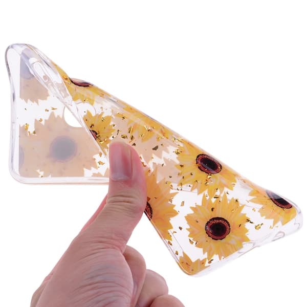 Glitter Mobilskal till Samsung Galaxy A50 - Solros Mönster