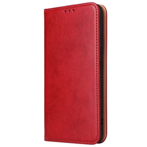 FIERRE SHANN Samsung Galaxy S22 5G Plånboksfodral Konstläder - Röd