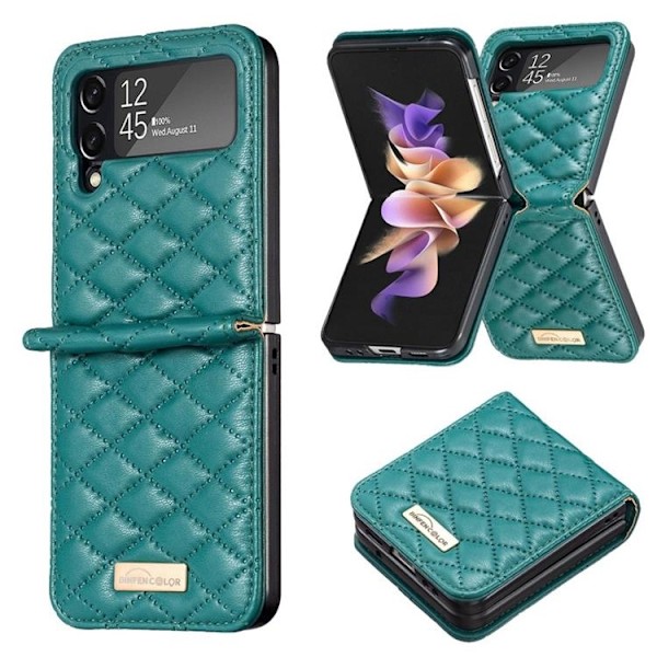 BINFEN COLOR Galaxy Z Flip 4 Skal Rhombus - Grön