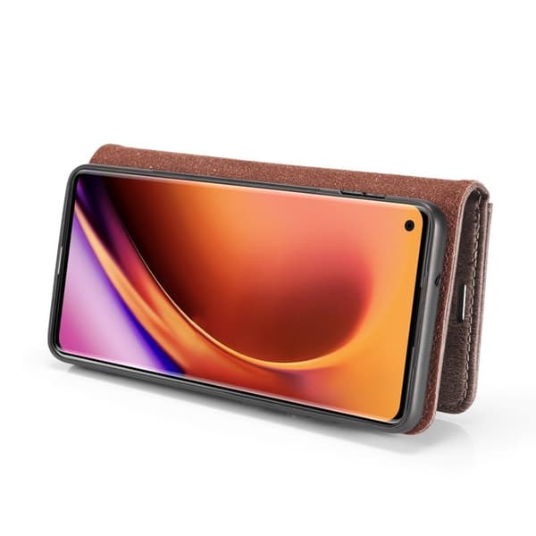 DG.MING OnePlus 8 Pro Plånboksfodral 2-i-1 Äkta läder Grå