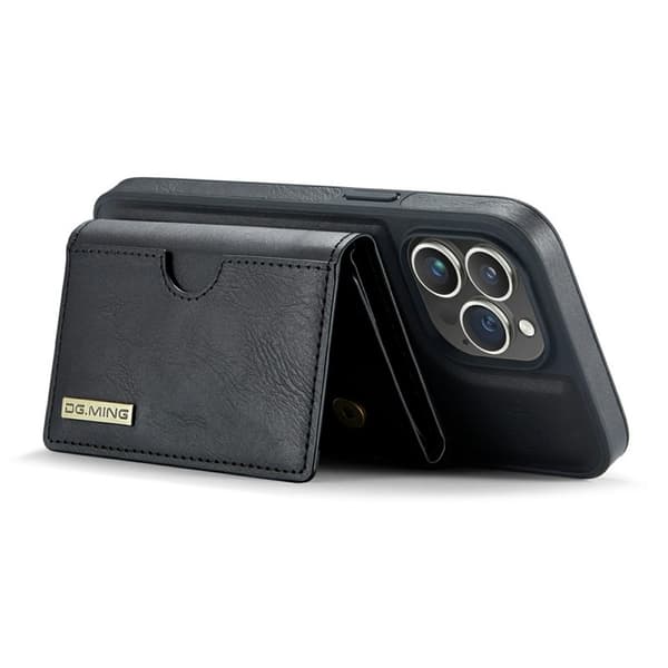 DG.MING M6 Series Mobilskal till iPhone 13 Pro Max Magnetiskt Wallet Svart