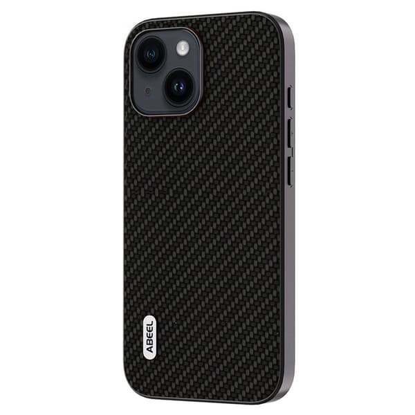 ABEEL Mobilskal till iPhone 14 Plus Carbon Fiber Textur Svart