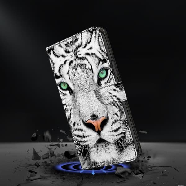 Samsung Galaxy S26 Plus Skal TPU + Konstläder Flip - Tigeransikte