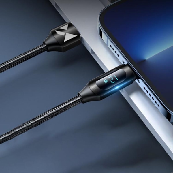 Wozinsky USB-A till Lightning kabel 1m - Svart Svart