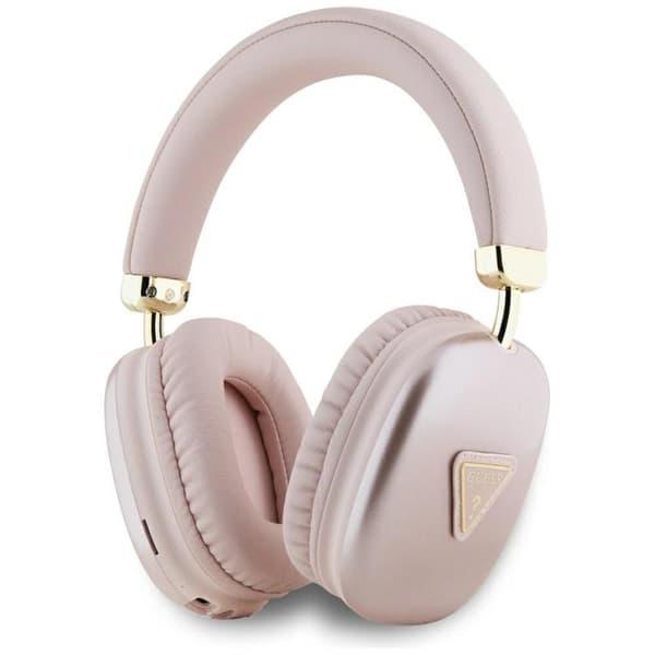 Guess Over-Ear Hörlurar Bluetooth 5.3 Metallic Triangle Logo Rosa