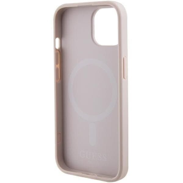 Guess Mobilskal till iPhone 15 Plus Magsafe Saffiano - Rosa