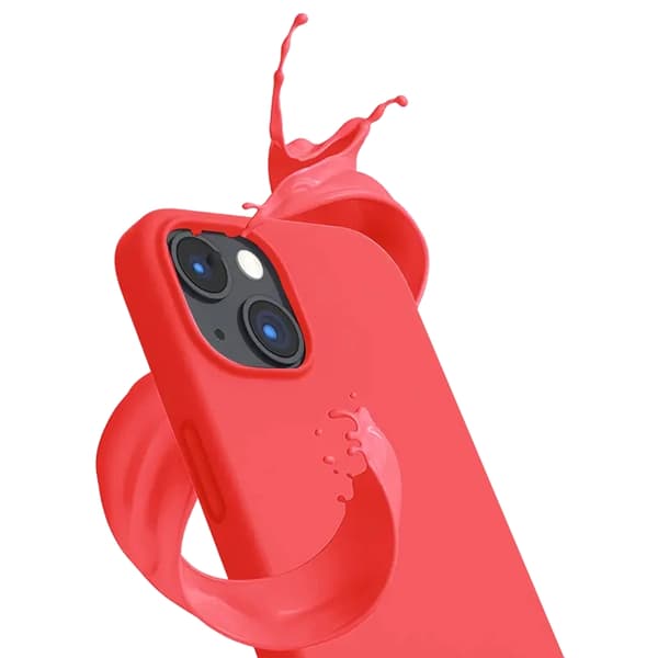 SiGN iPhone 14 Plus Skal Liquid Silicone - Vattenmelonsröd Röd