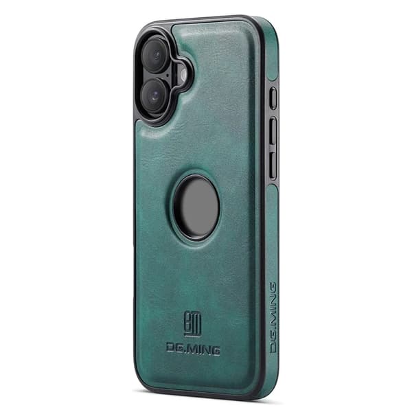 DG.MING Mobilskal till iPhone 16 Anti-Drop Läder - Grön