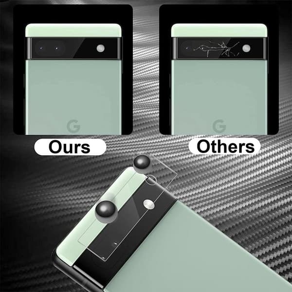 [2-PACK] Google Pixel 6a hærdet glas kameralinsedæksel - klar Transparent