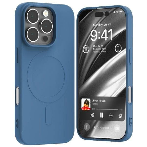 Mercury Telefontaske til iPhone 16 Pro MagSafe Semi-Silikone - Blå Blå